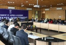 Additional Commissioner State Taxes chairsperformance review meeting of Kashmir Division