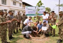 24th Battalion CRPF conducts plantation drive at Yatri Niwas Bhagwati Nagar